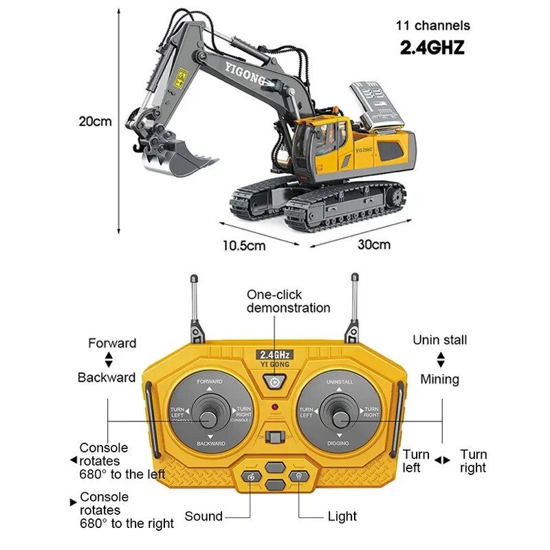 <b>BRINQUEDO COM CONTROLE REMOTO BACKHOE BEAST</b>